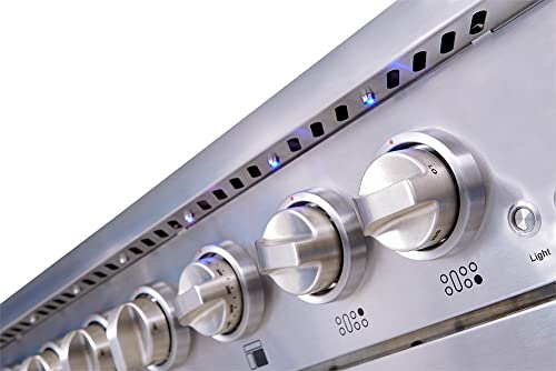 Thor Kitchen Hrg4808U 48" Griddle Gas Range With 6 Burners And Double 4.2 Cu.ft And 2.5 Cu, Ft Oven Capacity Stainless Steel #TOP3