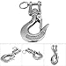 Zohisin 304 Stainless Steel Eye Clevis Lifting Chain Snap Hook 150kg Working Load Limit 110mm Secure for Lifting Chains Slings Industrial DIY Applications