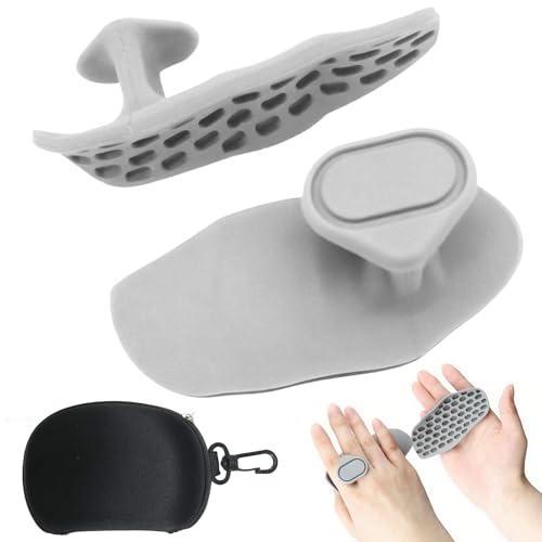 RHQFDM 1 Par de Agarres Antideslizantes para Entrenamiento de Fuerza,Dominadas y Cross Training,Agarres Ergonómicos de Silicona sin Dedos,Antideslizantes y Fáciles de Limpiar,Diseño Unisex(Gris)