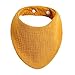YOURPAI Bavoir d'alimentation, Bavoir en Coton pour bébé Nouveau-né écharpe Triangulaire de Couleur Unie Alimentation Serviette de salive Bandana Tissu de Rot garçon Fille Cadeaux de Douche Curcuma