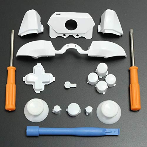 C-FUNN - C-FUNN Pare-Chocs Déclencheurs Boutons De Remplacement Full Set D-Pad LB Rb Lt RT Boutons T8H T6 Outils pour Xbox One Elite Jeu Controller - Pâle
