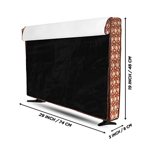 Image of Transparent LCD /LED T.V Protector Cover with Zipper Enclosure for 32 Inch Suitable for All Major Brand & Model (Color-Brown, Size 29x3x19 Inches)