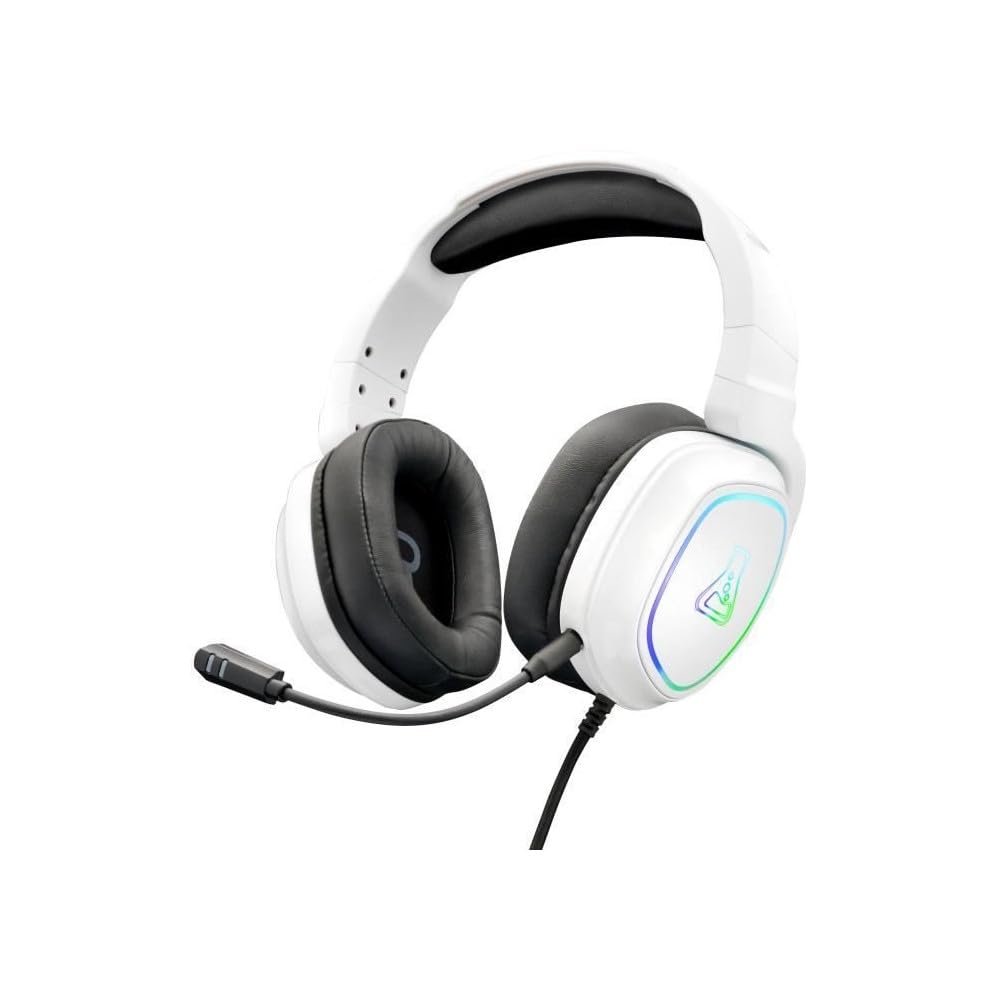 Korp Radium Gaming Headset with Removable Microphone, Gaming Headphones with LED Light, Gaming Headphones with Cable Stereo Sound Bass 3.5 mm, Compatible with PS4/PS5/Xbox/Switch/PC