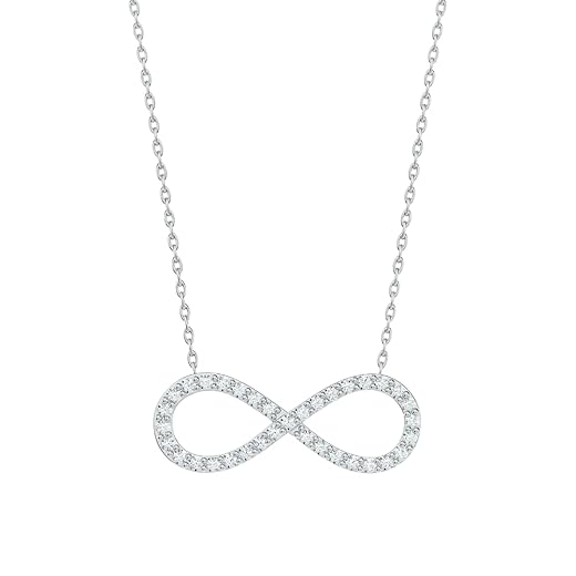 Colar Feminino Pingente Infinito Delicado Corrente Gargantilha Folheado