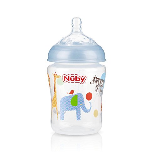 Nûby,Mamadeira Bico Largo Normal 270 Ml Azul
