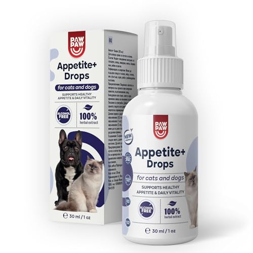 Paw2Paw Appetite+ für Katzen & Hunde – Natürliche Kräuterformel zur Appetitanregung & Verdauungsunterstützung – Sanfte, Schmackhafte Tropfen...