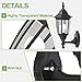 EMART Plastic Outdoor Wall Light Fixtures with Bulbs, Waterproof and Anti-Corrosion Porch Sconces, Exterior Lanterns Wall Mount Lamp for Outside, Garage, Front Door, House, Patio, 2 Pack, Black
