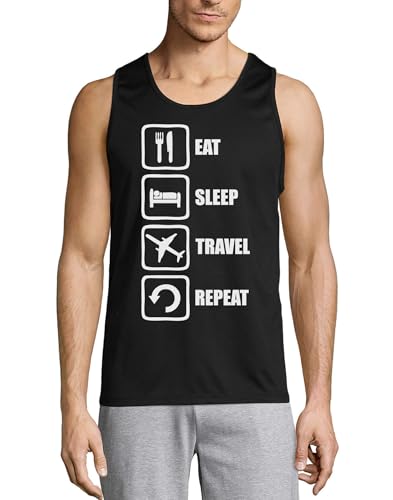 Camiseta de algodón negro Atspauda con estampado de avión de alta calidad masculina
