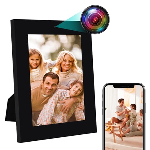 Sueirn WIFI Spy Camera Photo Frame, Hidden Camera with Motion Detection, 1080P Indoor Wireless Camera with App Control, Nanny Cam Small Secret Camera for Home Security