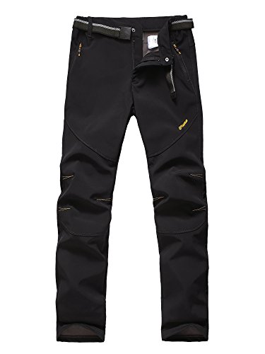 Softshellhose Herren Winter Wasserdicht Funktionshose Lang Wanderhose Trekking Hos Zip Off Ski Hose Männer