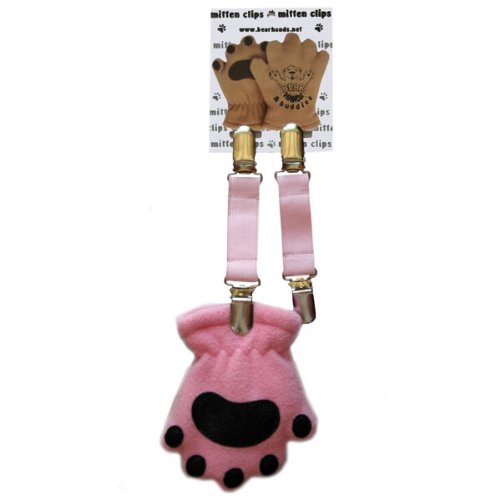 Bear Hands Mitten Clip Pink