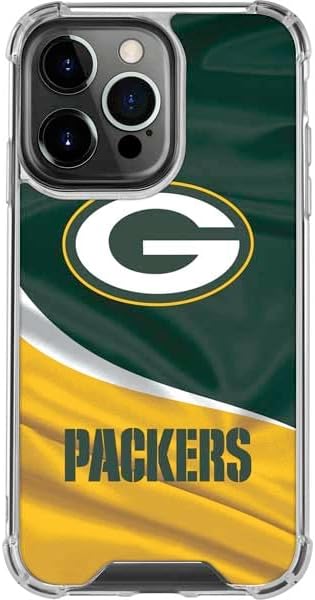 Skinit Clear Phone Case Compatible with iPhone 14 Pro - Officially Licensed NFL Green Bay Packers Design