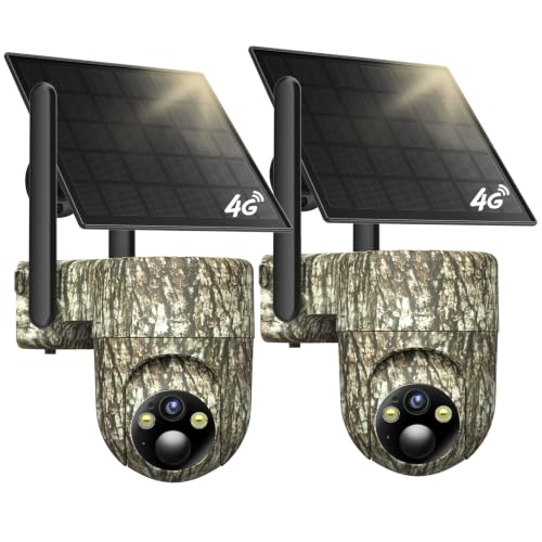 TKENPRO 4G LTE Cellular Trail Cameras IP65 Solar Cam 2K Night Vision