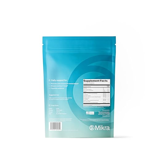 Mikra Clarity Nootropic Focus Drink Mix - Daily Cognitive & Calm Support Formula with Citicoline, Lion’s Mane & L-Theanine - Calm Drink Mix & Focus Aid for Energy and Clarity - 14 Single-Serve Sachets - Thumbnail 2