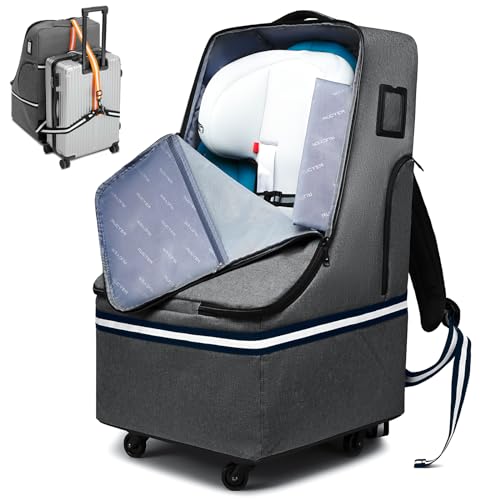 RUCYEN Rolling Car Seat Travel Backpack