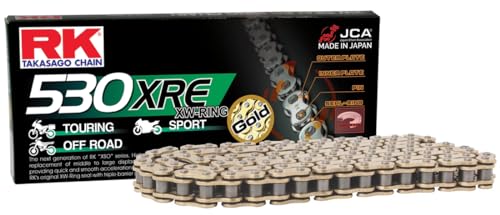 RK Racing Chain GB530XRE-120 Gold 120 Link XW-Ring Chain with Connecting Link