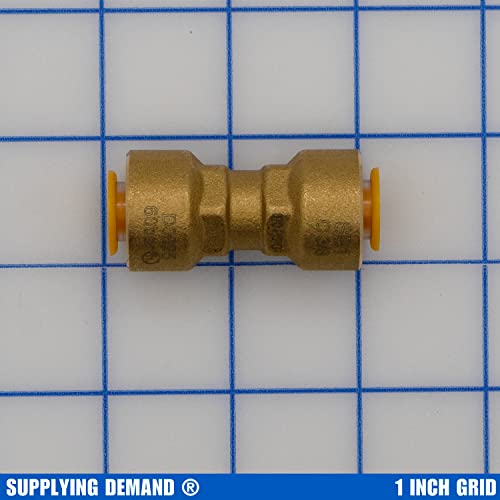 Image of Supplying Demand SB1 3 /8 Inch Quick Connect HVAC Brass Coupler Fitting