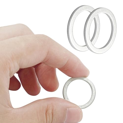 Image of 15Pcs Aluminum Oil Drain Plug Gasket Crush Washers 18mm Inner Diameter Washers Seals Rings Used for Oil Change