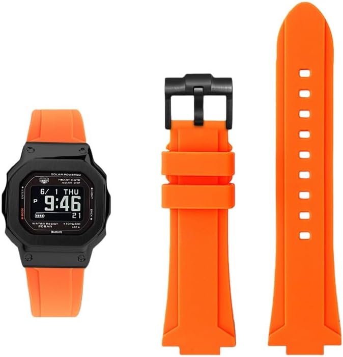 Compatible with For Casio 3516 DW-H5600 DW H5600 DW-H5600MB Series Modified Sports Silicone Watch Strap Case 18mm Convex Rubber Bracelet