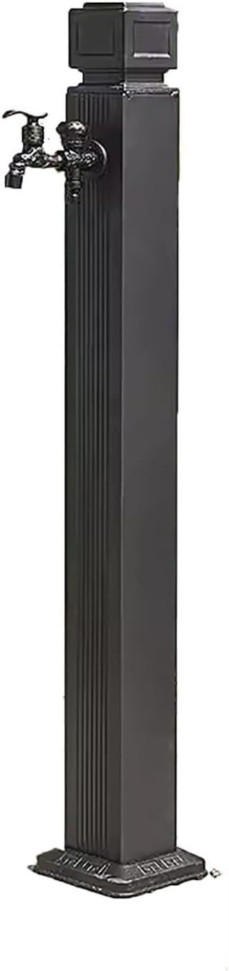 Kanduo Black2 Freestanding Garden Water Column With Faucet - Anti-Freeze 304 Stainless Steel, For Courtyard Backyard Irrigation & Washing