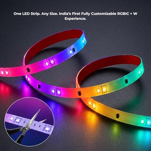 Image of APEX LIGHT RGBIC + W Smart LED Strip Light | Multi-Color RGBIC + 6000K Pure White LEDs | Alexa & Google Compatible | Music Sync with Dynamic Modes | App Control | 1 Year Warranty