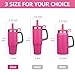 BJPKPK 32oz Stainless Steel Insulated Tumbler with Handle and Straw Travel Coffee Mug Thermal Cups with Lid,Barbie Pink