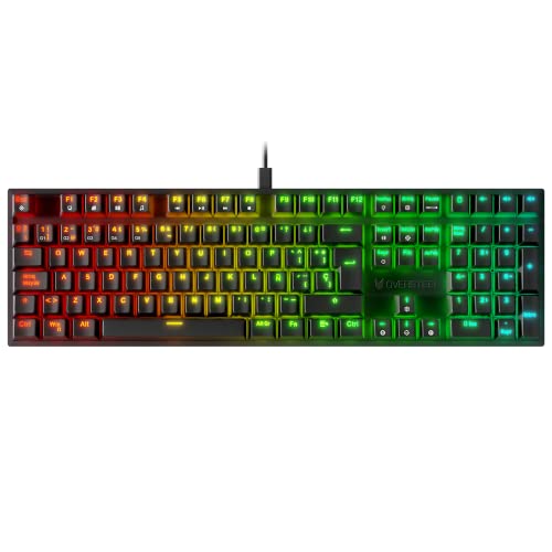 Oversteel - KOVAR Klawiatura gamingowa USB, podświetlenie RGB, przełączniki mechaniczne Outemu Blue, Anti-Ghosting, układ hiszpański PC/MAC/Android