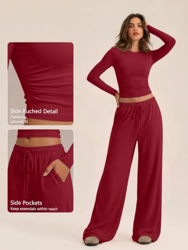 Image of Trendy Queen Women's 2 Piece 2026 Fall Fashion Lounge Set with Pockets