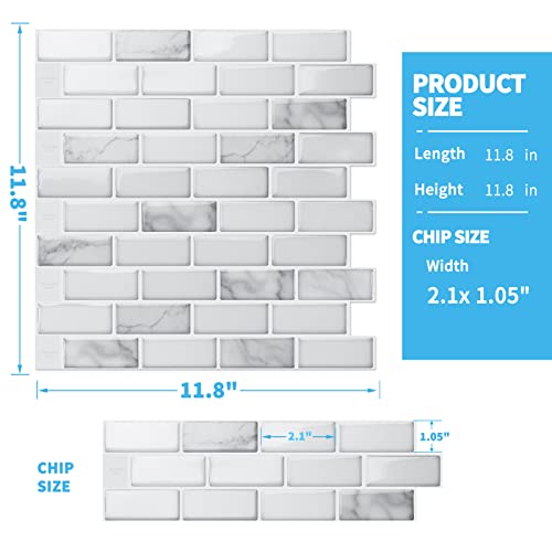 Art3D A17014WM 10-Piece Peel And Stick Backsplash Tile thumb #6