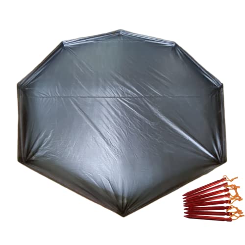 Longeek Tente de Camping 2-4 Personnes Imperméable avec Trou Poêle à Bois 4 Saisons Tipi (320Tent-Waterproof-Carpet) Cover