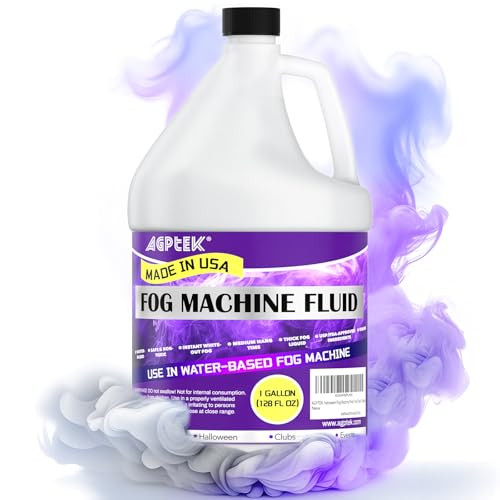 AGPTEK 1Gallon Smoke Fog Machine Liquid, Fog Juice for 400-1500 Watt...