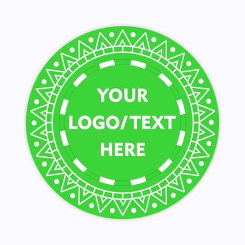 MARRILYTON 100 Custom Plastic Poker Chips, Full Color Print Your Personalized Text and Image, Game Tokens for Bar, Holdem Poker Nights, Roulette Games (Green)