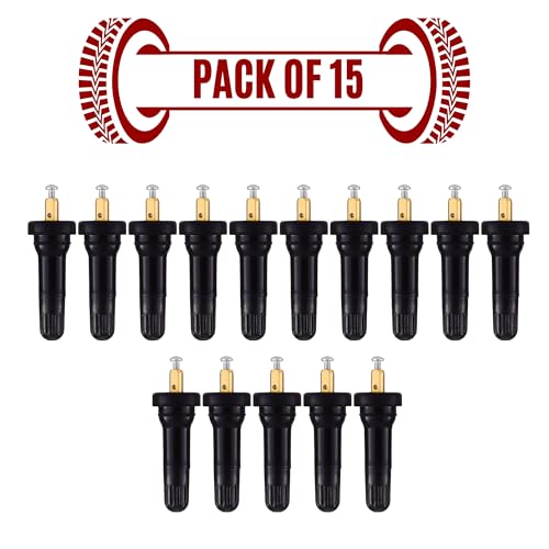 Image of Tubeless Tyre Valve Sensor Tr-414 (15 pcs), TPMS (Digital Tyre Pressure System Compatible), Premium Brass Core, Leak- Proof, Not for Bike /Scooter