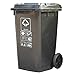 Kosz na śmieci Rozpoczęła ciężki kosz na klejenie na kółkach, duży kosz na śmieci, 100L, szary Kosz na śmieci w kuchni (Color : Gray)
