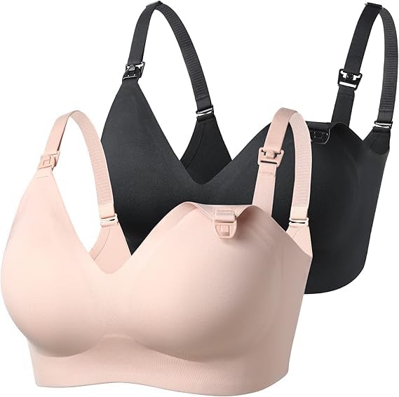 momcozy Nursing Bras for Breastfeeding, YN21 Seamless Ultra Comfort Maternity Bra, Natural Shape, Pregnancy Sleep Bralette-picture-42