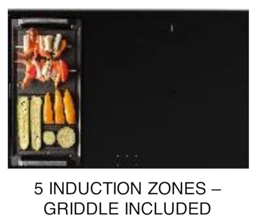 Image of Verona VMFSIE365EE 36 inch Ultima Midnight Collection Freestanding Induction Range with 5 Induction Elements, 5.0 cu. ft. Oven Capacity, Touch Control Clock in Matte Black
