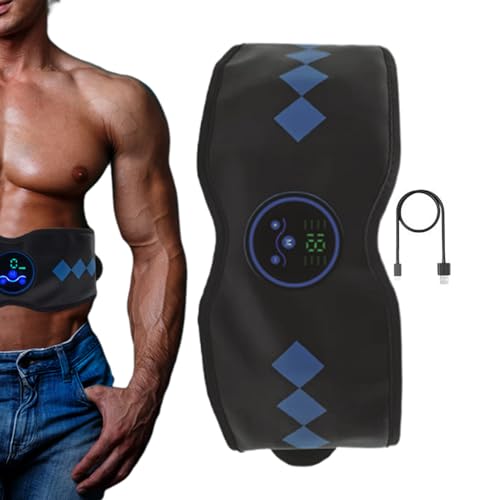 Cinturón Estimulador Abdominal Recargable USB para Rutina de Belleza y Musculación Activa