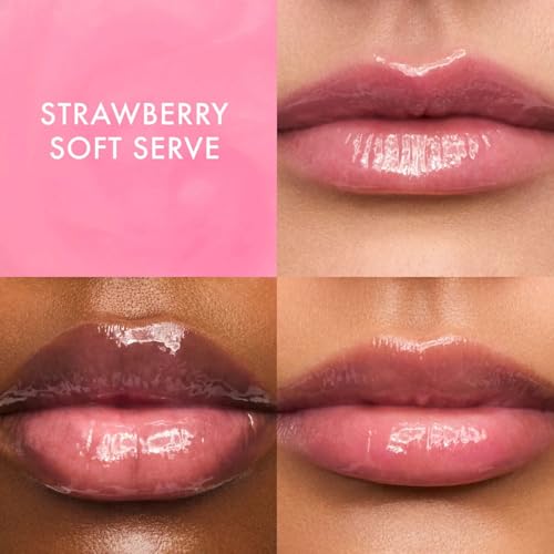 Image of Summer Fridays Lip Butter Balm Sweet Pink Duo - Conditioning Tinted Lip Balm + Overnight Mask for Instant Shine + Color - With Hydrating Shea Butter - Strawberry Soft Serve + Birthday Cake (2 Count)