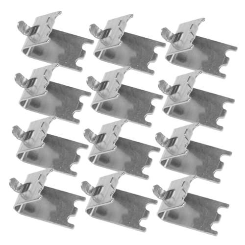 Gatuida 12 piezas Ganchos para Estantes de Frigorífico de Acero Inoxidable Clips Resistentes para Congelador y Organizador de Almacenamiento Seguros y Duraderos para Uso Doméstico