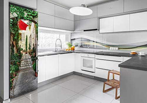 Vinilo adhesivo para nevera de 60x180 cm con diseño de calles de Francia para decorar cocinas 3