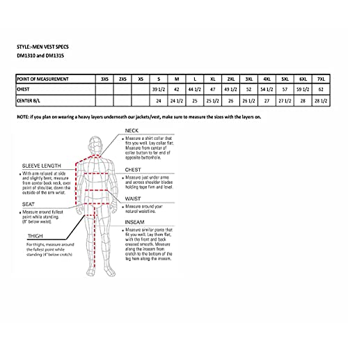 Milwaukee Leather Dm1315 Men's Black Denim Classic Side Lace Snap Front Vest - 4X-Large #TOP2