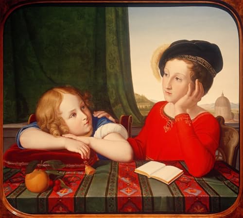Tableau Wienczyslaw et Konstanty Potocki par Von Schadow Impression Toile Salon 60x90cm