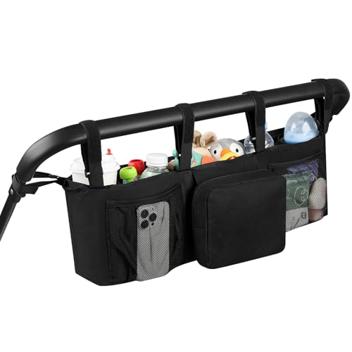 Image of Accmor Double Stroller Organizer for Bob Duallie and Baby Jogger City Mini GT2, Double Baby Stroller Caddy Bag Organizer Accessories