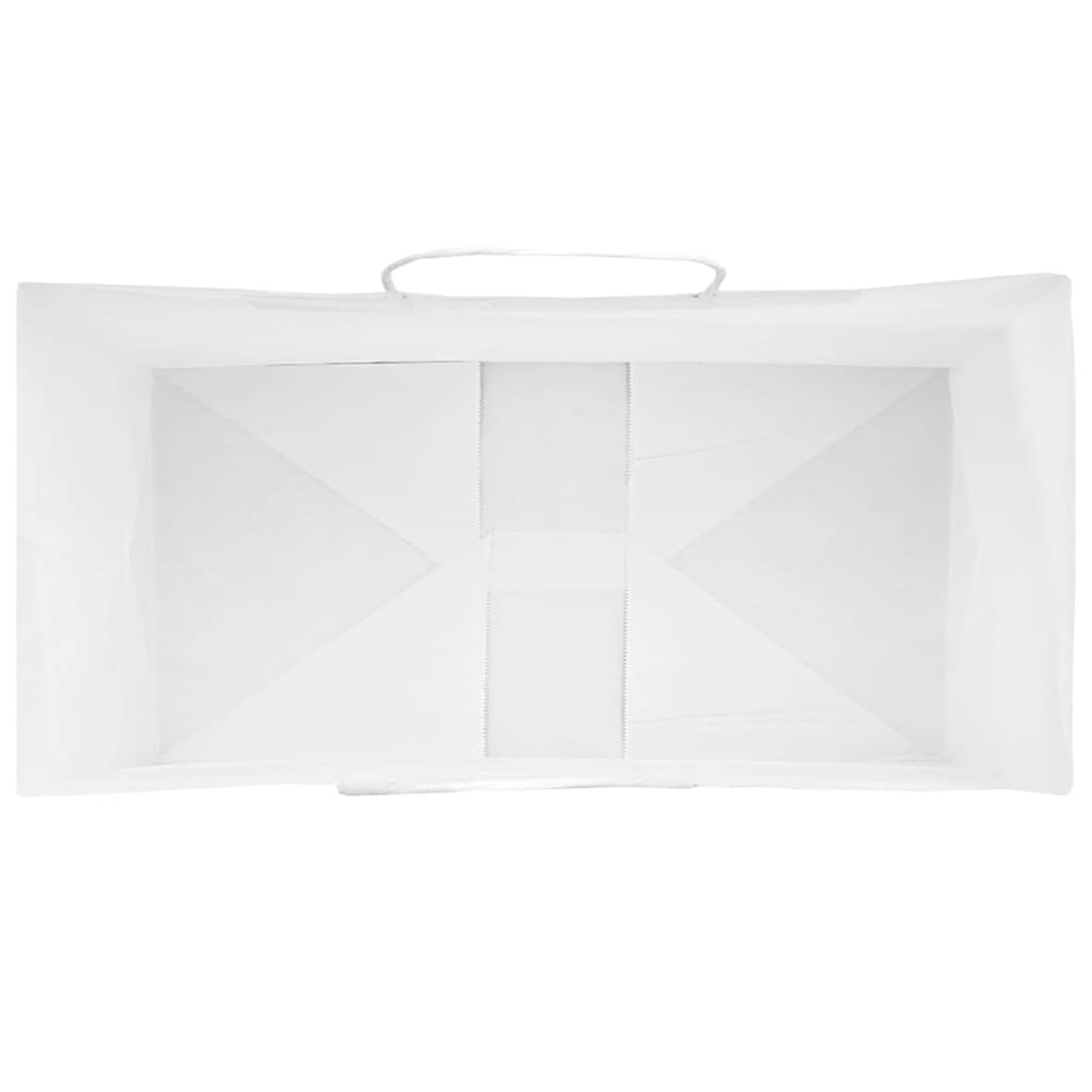 Fecpoo Torby papierowe 250 sztuk – białe torebki z papieru typu kraft, 21 x 11 x 31 cm, ze stabilnymi uchwytami linowymi papierowymi, idealne do pakowania prezentów i sprzedaży detalicznej