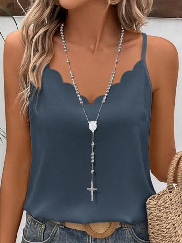 FaithHeart Rosary Beads Catholic Necklace for Men, St Michael/St Christopher/Virgin Mary Prayer Rosaries with Crucifix Cross Stainless Steel Praying Rosary Necklace3