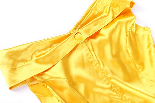 JerrisApparel Women's Princess Costume Halloween Party Dress (8-10, Yellow) by JerrisApparel - Used condition - US$44.69