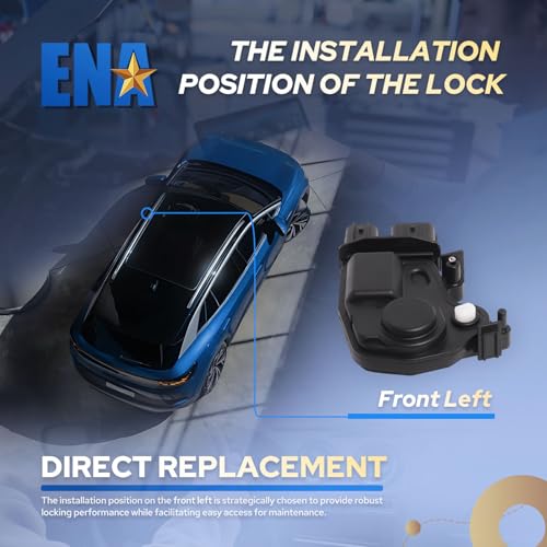 Image of ENA Front Left Driver Side Door Latch Lock Actuator Compatible with Acura RSX 2002-2006, Honda Accord CR-V Civic Element Odyssey Pilot 2001-2011 for 72155-S5P-A11 72155S5PA11 746-302