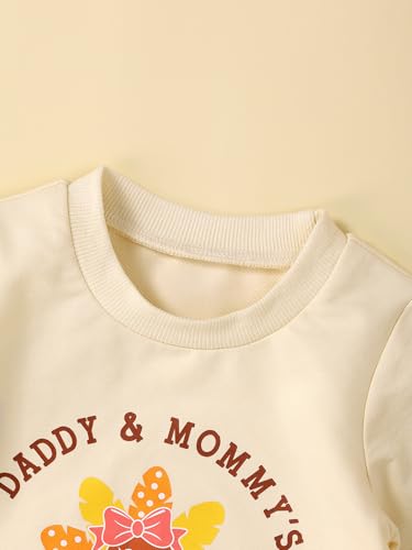 Toddler Baby Girl thanksgiving Outfit Turkey Long Sleeve Sweatshirt Pants headband Toddler Girl Thanksgiving Clothes4