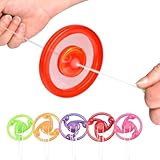 5Pcs Pull Line Flywheel Spinning Tops with Rainbow Light Show, Orbital Flash Display, Colorful Glow Novelty...