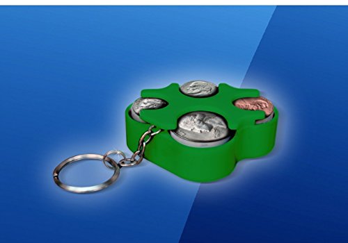 Key Chain Coin Holder Organizer Assorted Colors (Green)